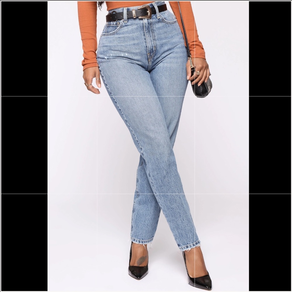 Fashion nova high rise mom jeans